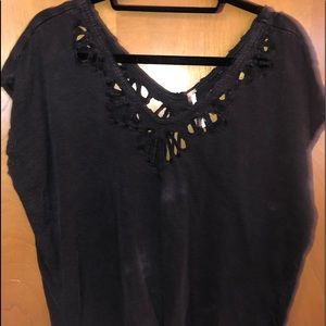 distressed free people t shirt